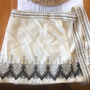Free people khaki/patterned wrap skirt- size 4
